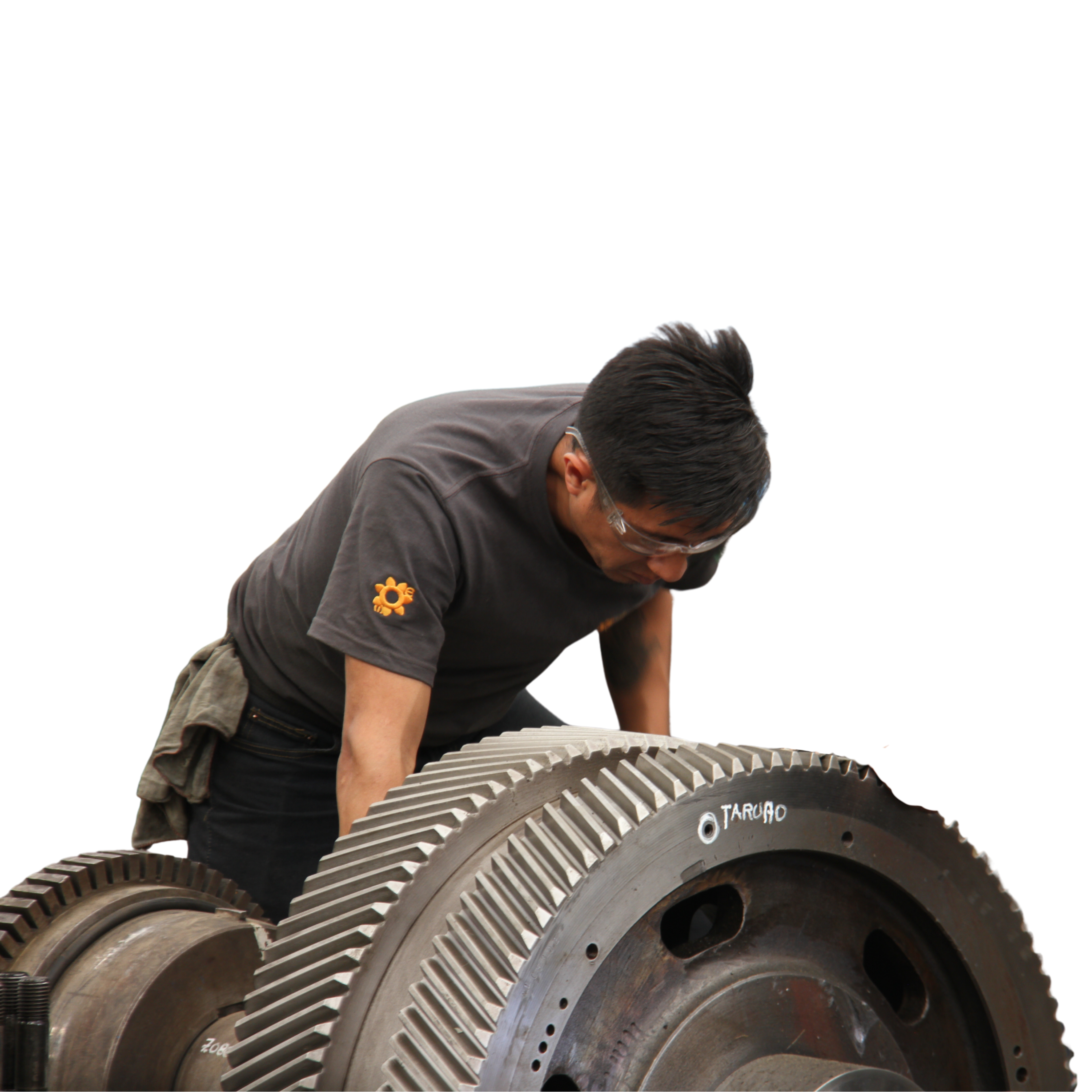 Hombre trabajando en maquinaria